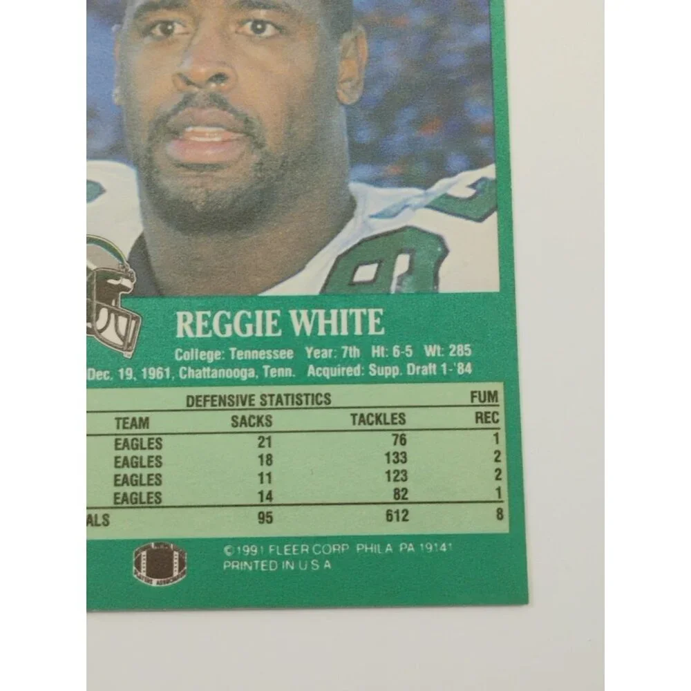 Reggie White 1991 Fleer #336 Football Philadelphia Eagles